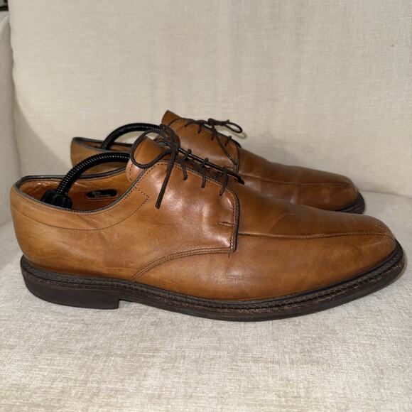 Vtg Allen Edmonds Concord Men\'s Walnut Tan Bicycle Toe Lace Up Men\'s 10.5D main image 10